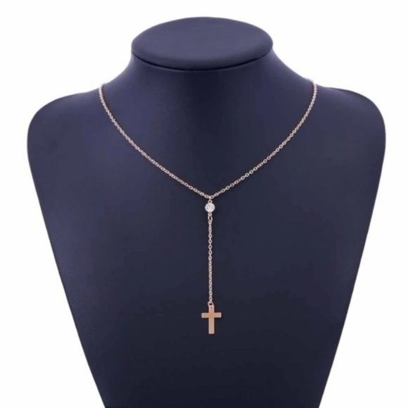!!!5 for $25 Y Shaped Cross Charm Necklace - Picture 3 of 7
